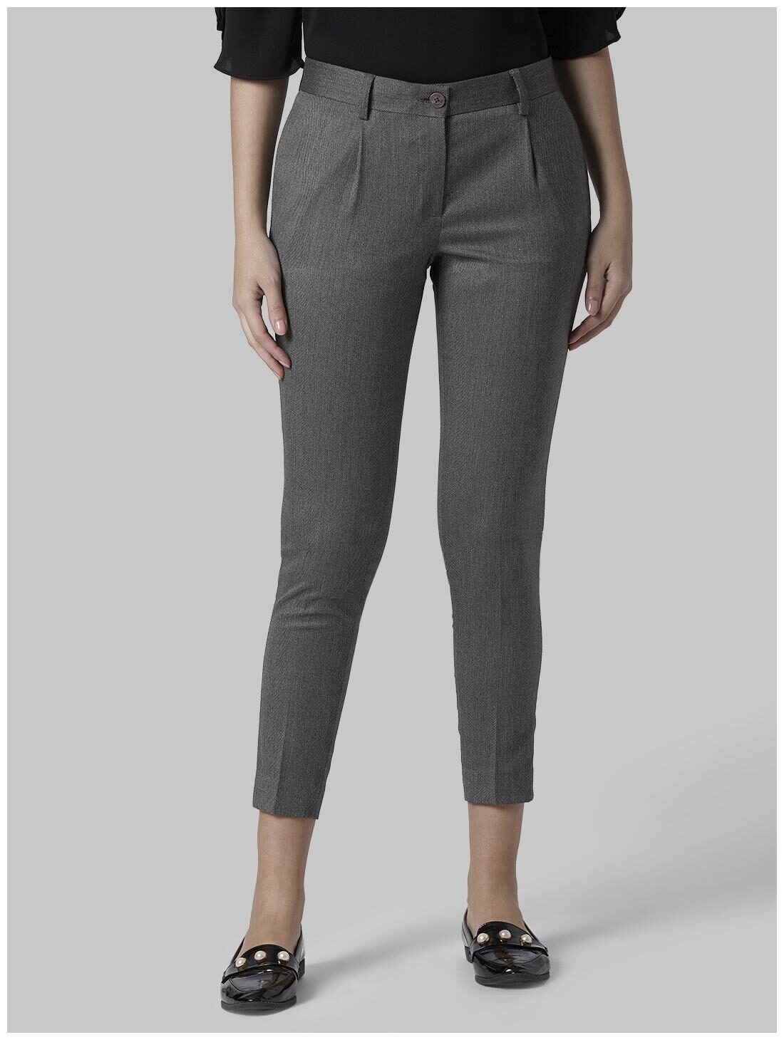 

Park Avenue Women Grey Regular fit Regular trousers