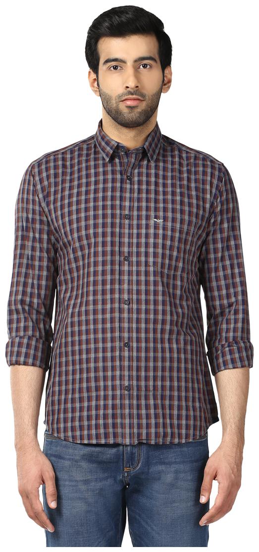 

Park Avenue Men Multi Checked Slim Fit Casual Shirt