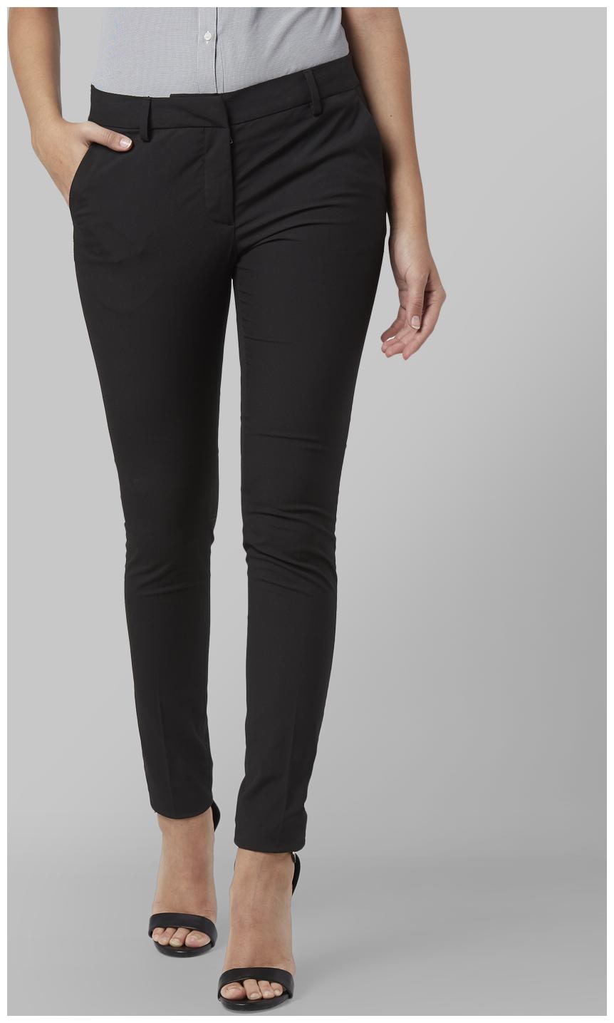 

Park Avenue Women Black Regular fit Regular trousers