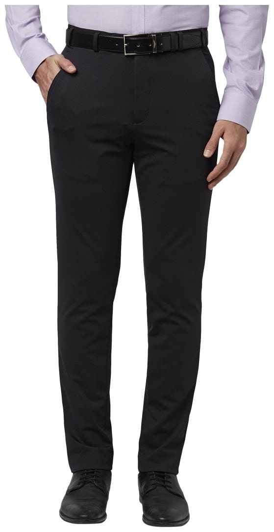 

Park Avenue Men Solid Regular Fit Formal Trouser - Black