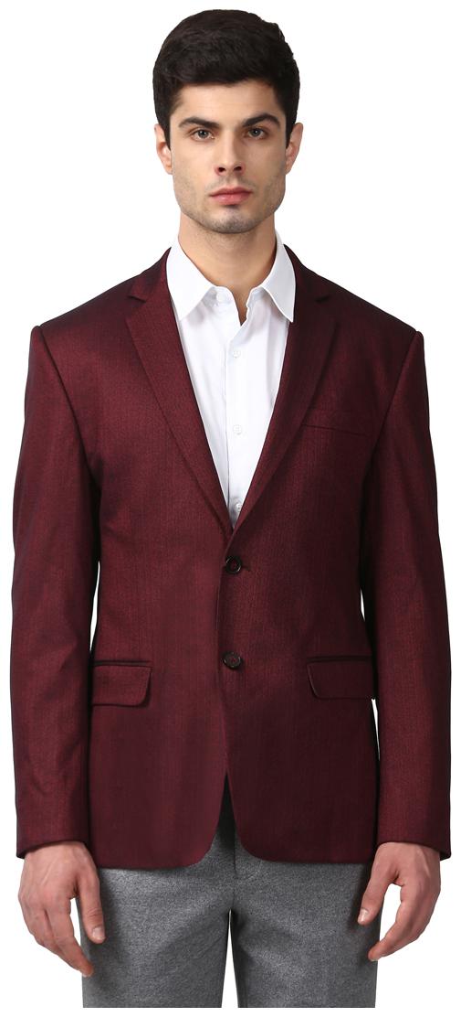 

Park Avenue Maroon Slim Fit Blazer