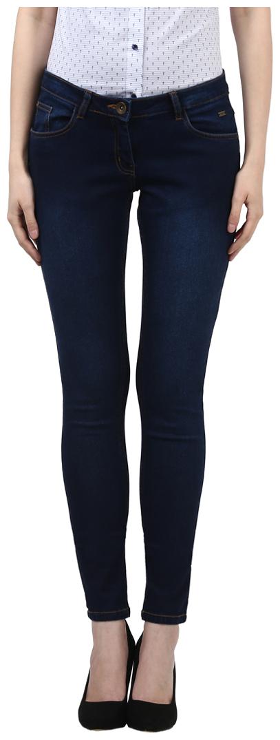 

Park Avenue Woman Dark Blue Skinny Fit Cotton Blend Jeans