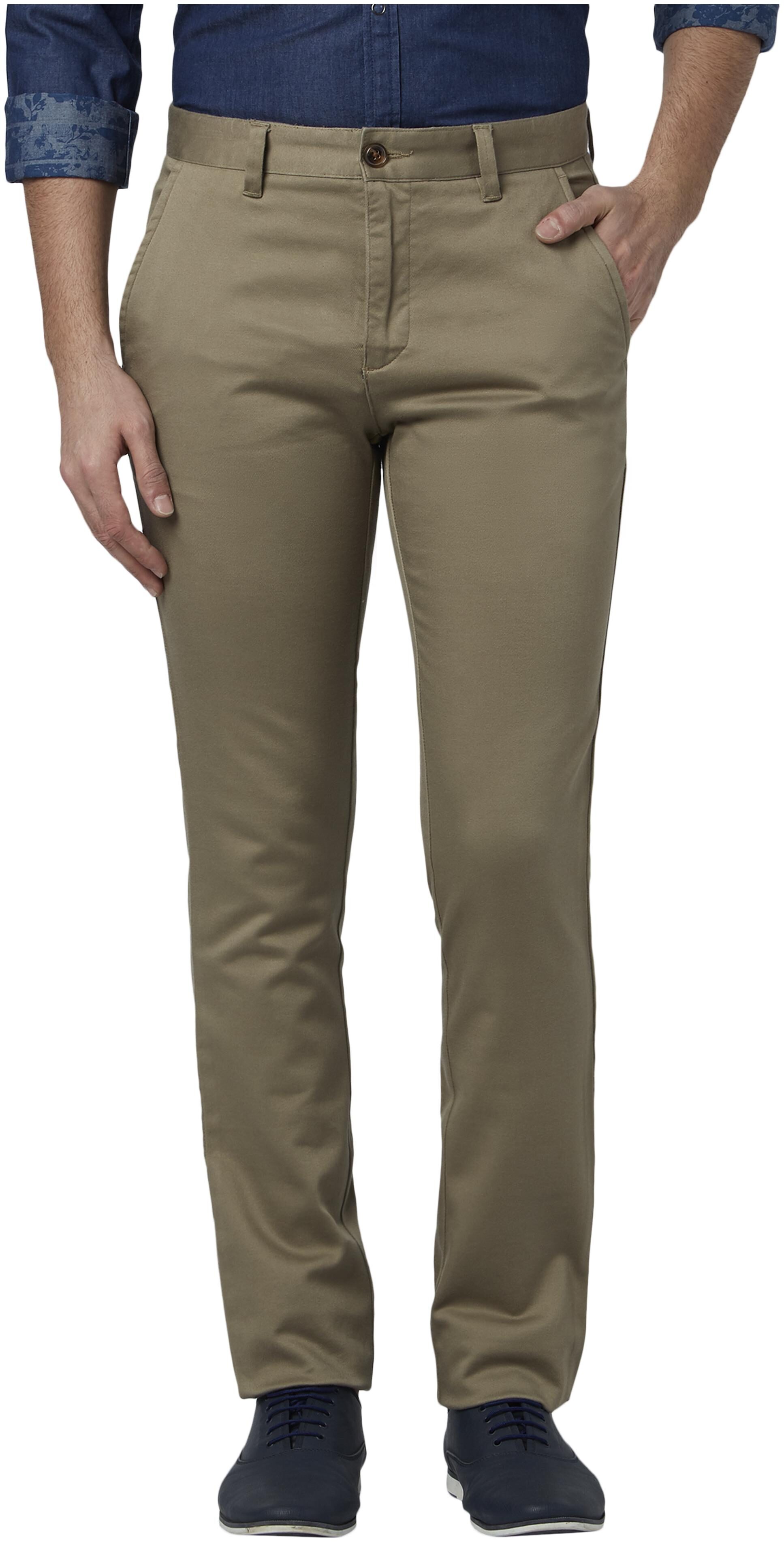 

Park Avenue Men Brown Solid Regular fit Regular trousers