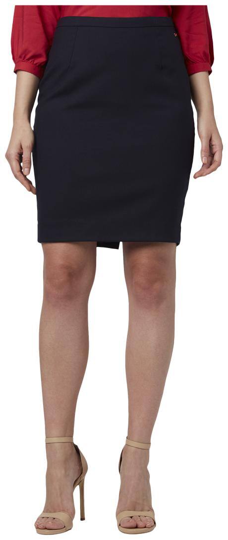 Park Avenue Women Black Regular Fit Skirt