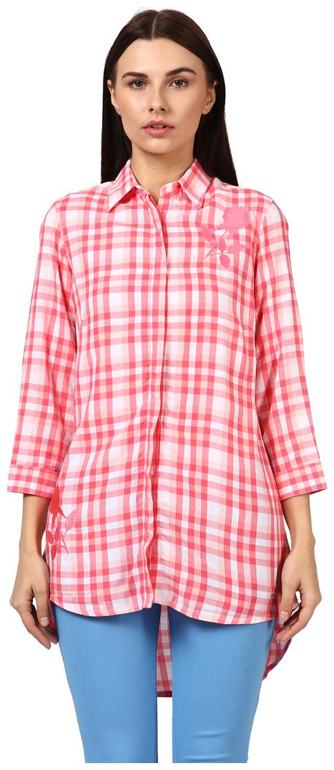 

Park Avenue Women Printed A-line top - Red