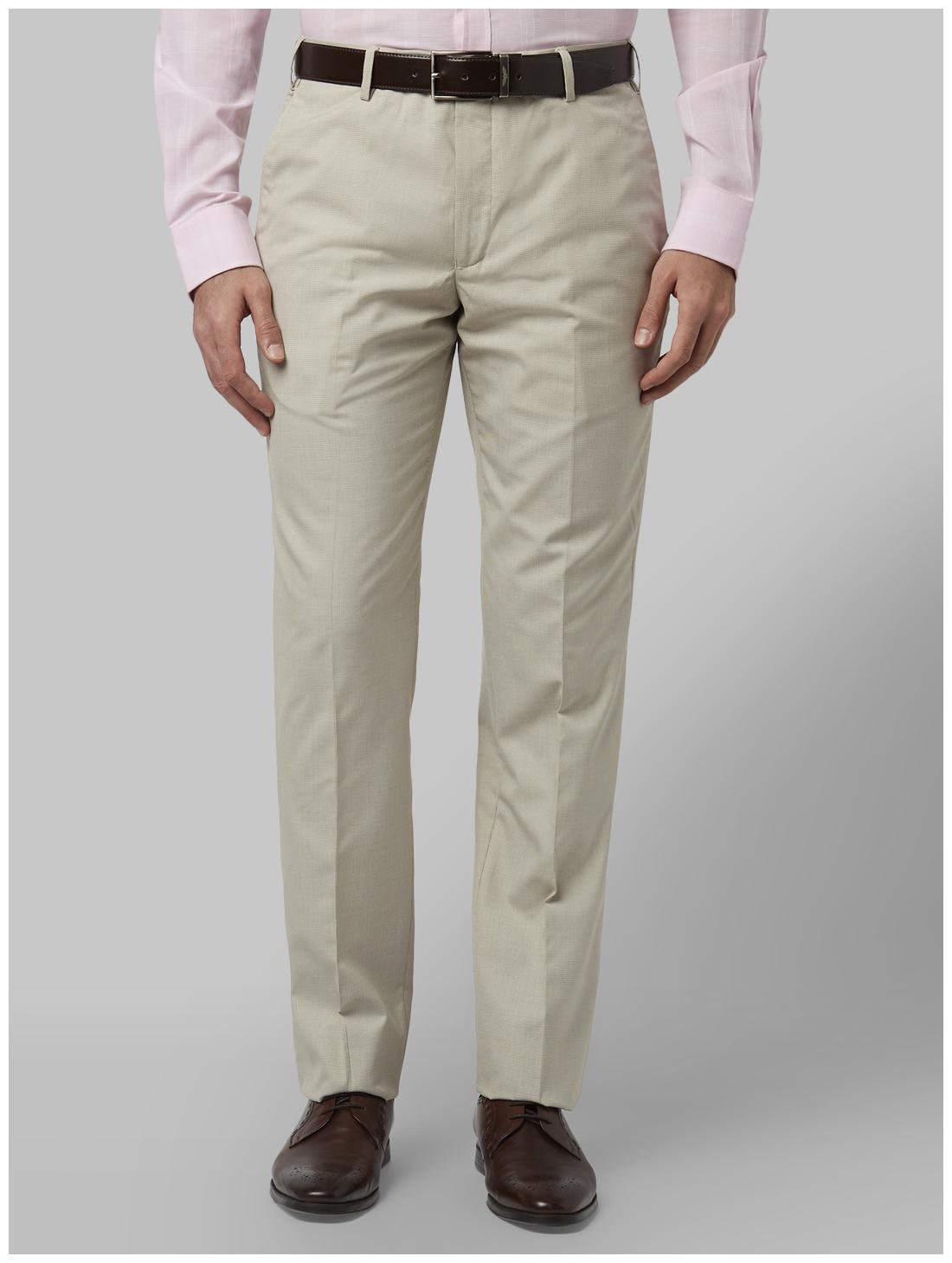 

Park Avenue Men Solid Regular Fit Formal Trouser - Beige