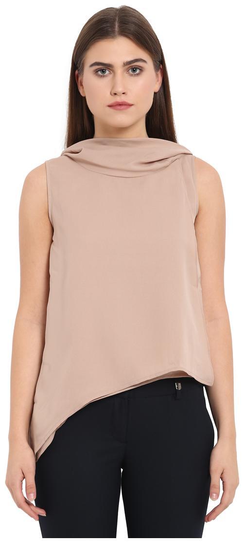 

Park Avenue Women Solid Regular top - Beige