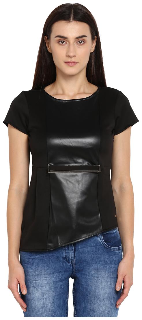 

Park Avenue Women Solid Regular top - Black