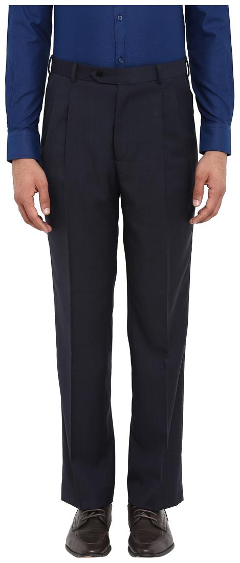 

Park Avenue Men Solid Regular Fit Formal Trouser - Blue