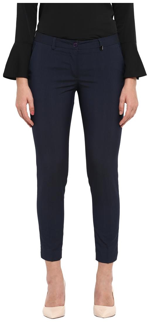 

Park Avenue Women Blue Straight fit Regular trousers
