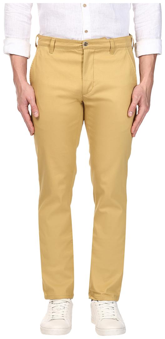 

Park Avenue Men Solid Tapered Fit Formal Trouser - Beige
