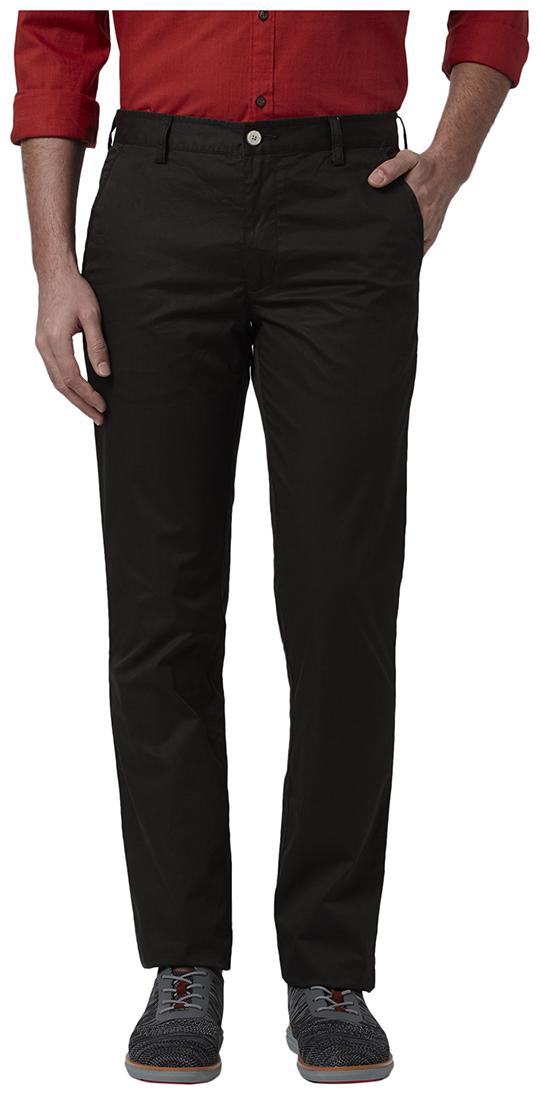 

Park Avenue Men Green Solid Tapered fit Regular trousers