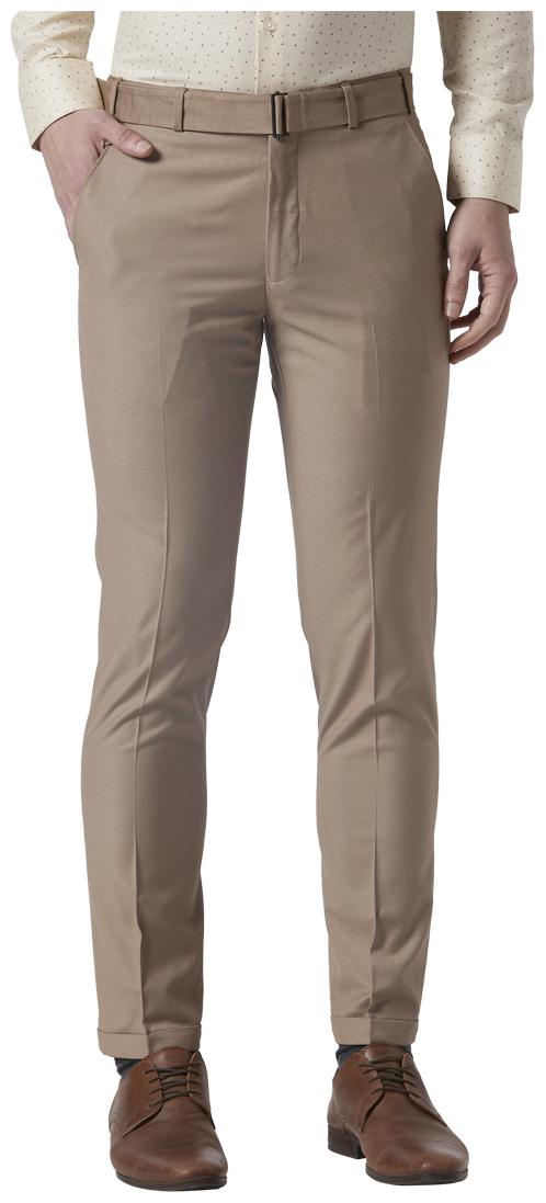 

Park Avenue Men Solid Regular Fit Formal Trouser - Beige