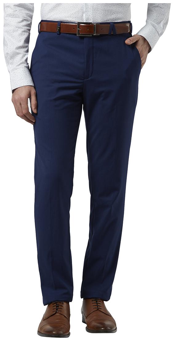 

Park Avenue Men Solid Regular Fit Formal Trouser - Blue