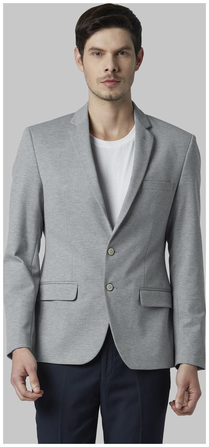 

Park Avenue Men Blue Solid Slim fit Single Breasted Blazer