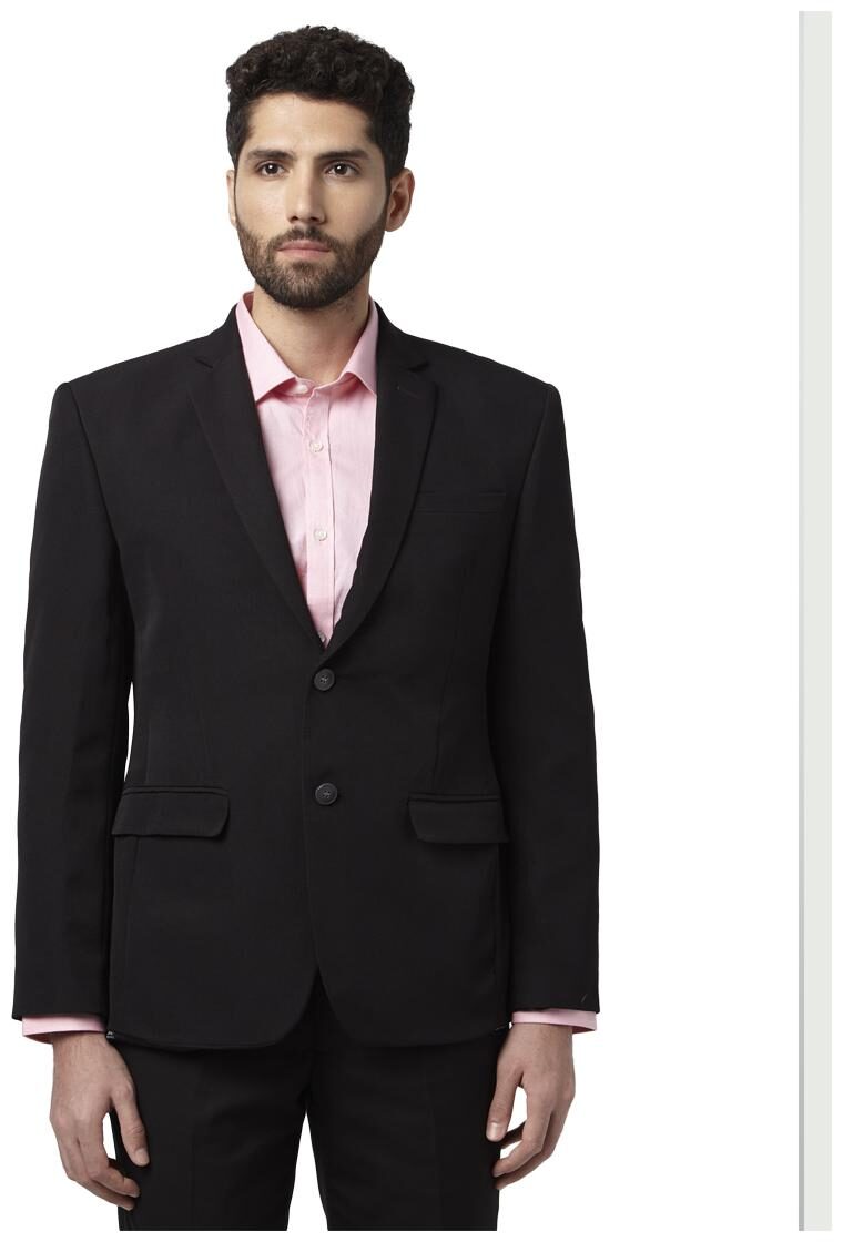 

Park Avenue Men Black Solid Regular fit Single Breasted Blazer