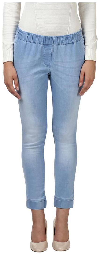 

Park Avenue Woman Blue Cotton Blend Comfort Fit Jeans