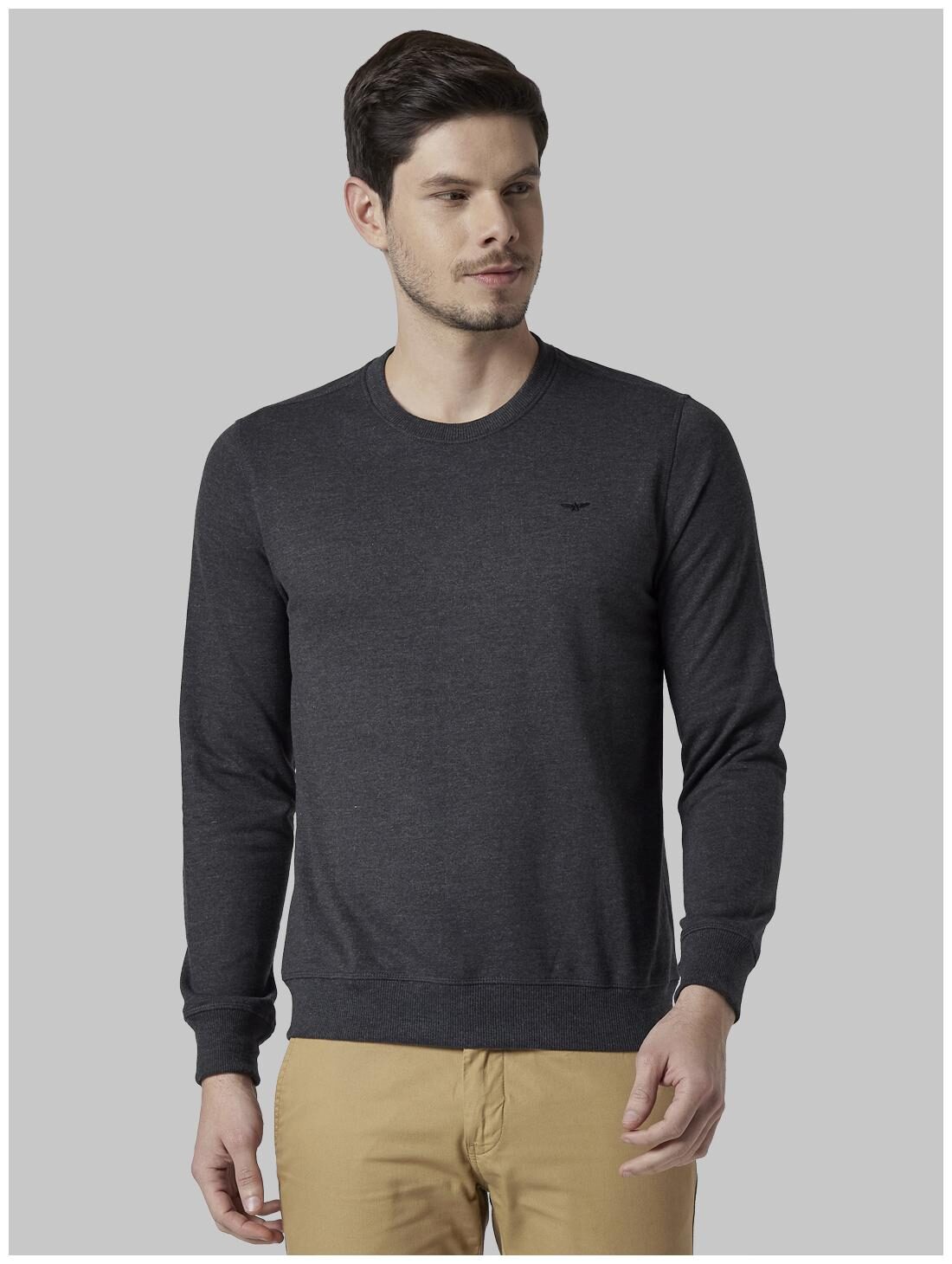 

Park Avenue Men Black Round neck Sweatshirt