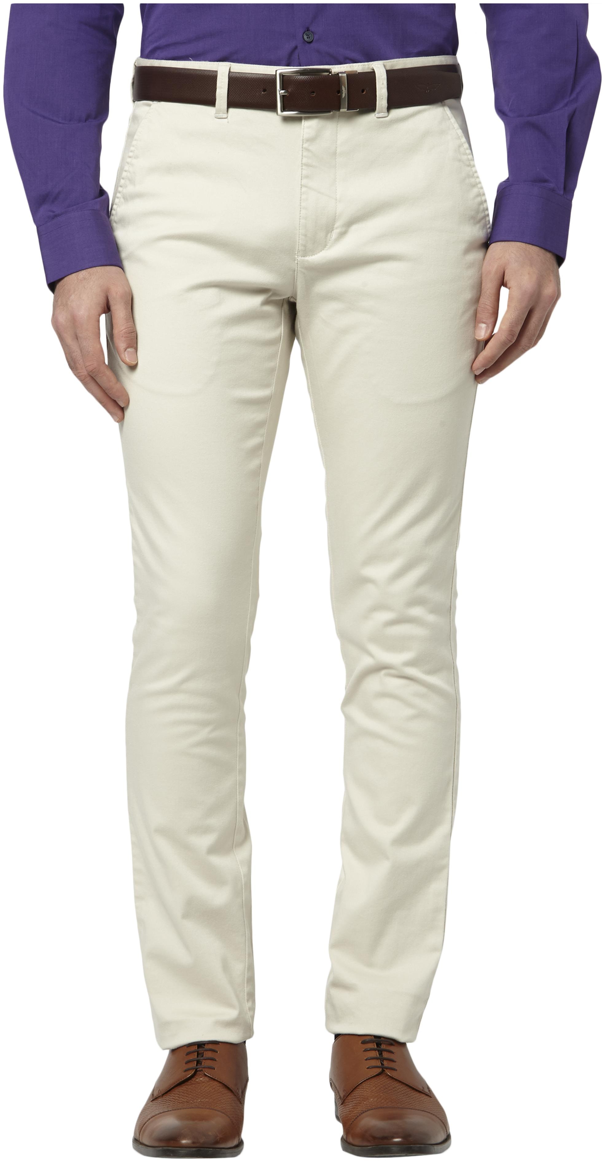 

Park Avenue Men Beige Solid Regular fit Regular trousers