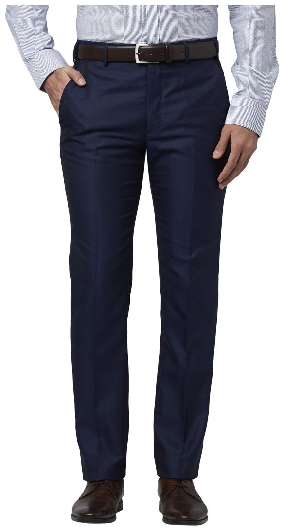 

Park Avenue Men Textured Skinny Fit Formal Trouser - Blue