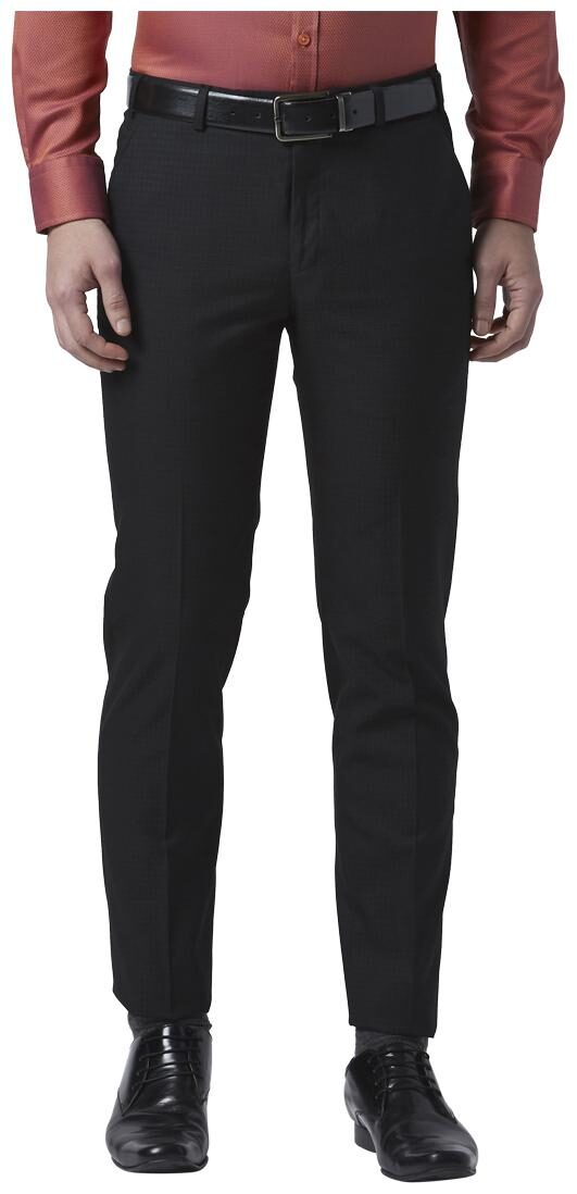 

Park Avenue Men Solid Slim Fit Formal Trouser - Black