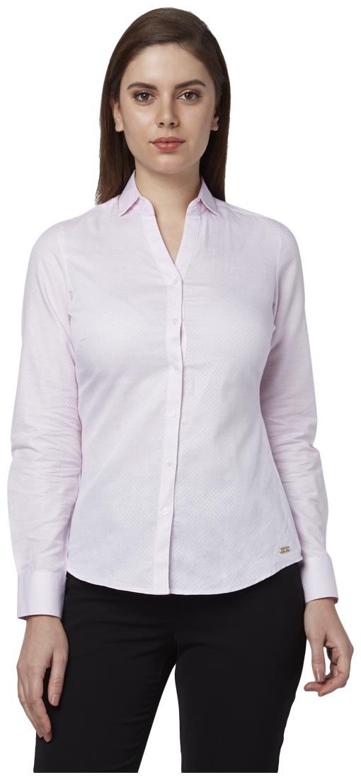 

Park Avenue Women Pink Solid Regular Fit Shirt
