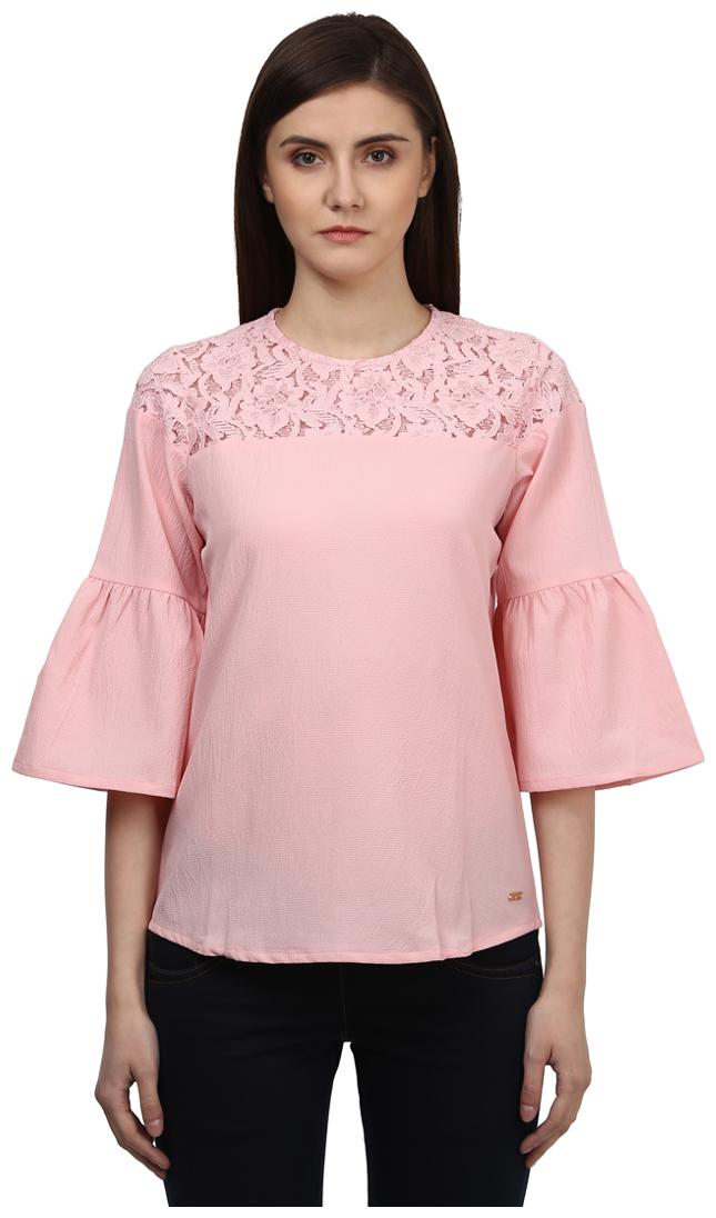 

Park Avenue Women Solid Regular top - Pink