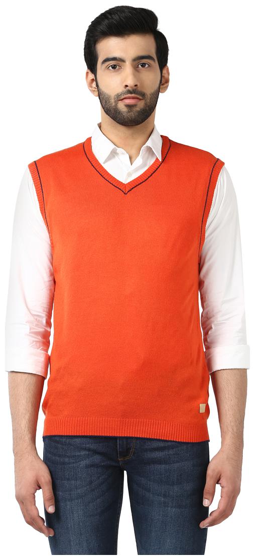 

Park Avenue Dark Orange Regular Fit Sweater