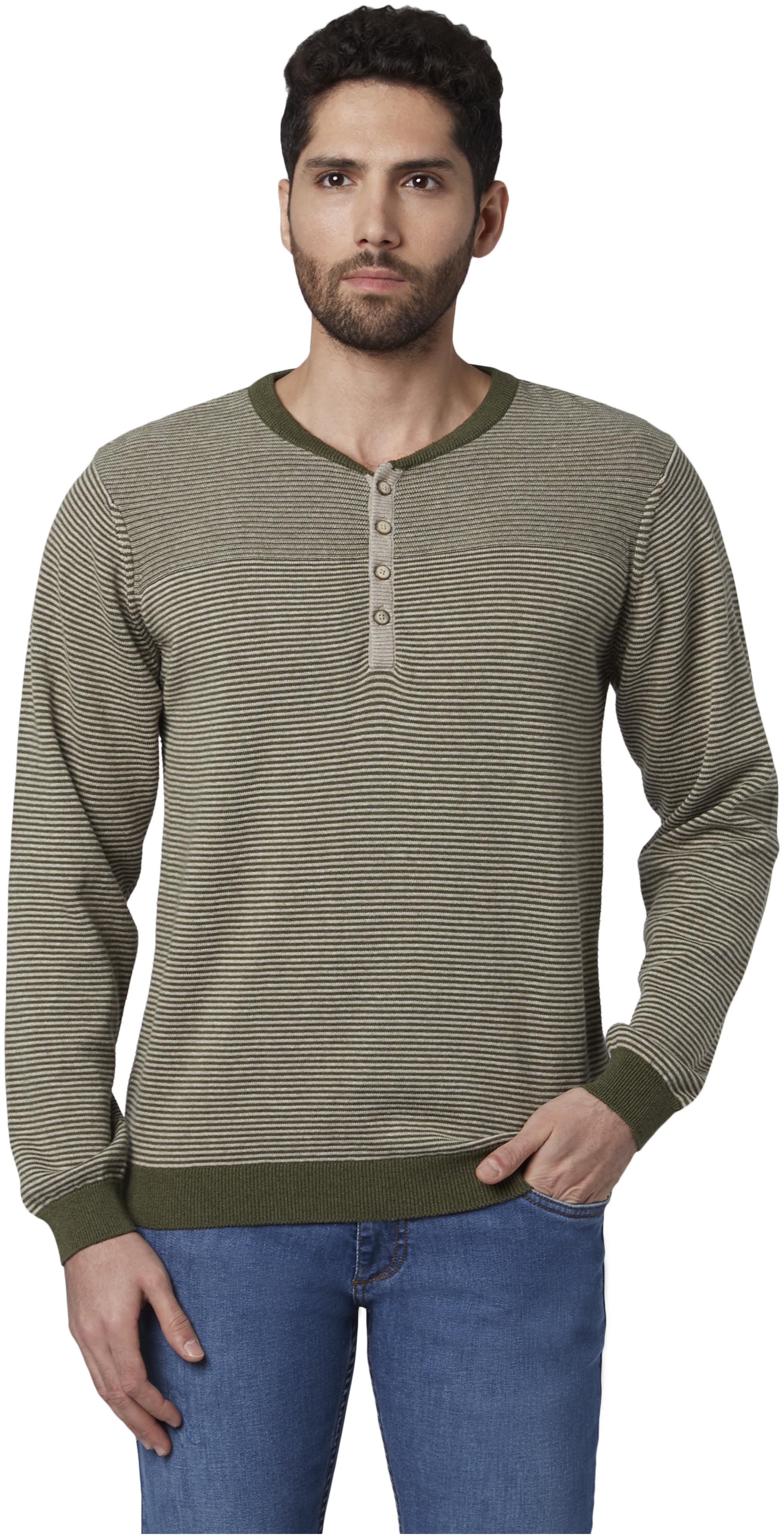 

Park Avenue Men Cotton Pullover Green color