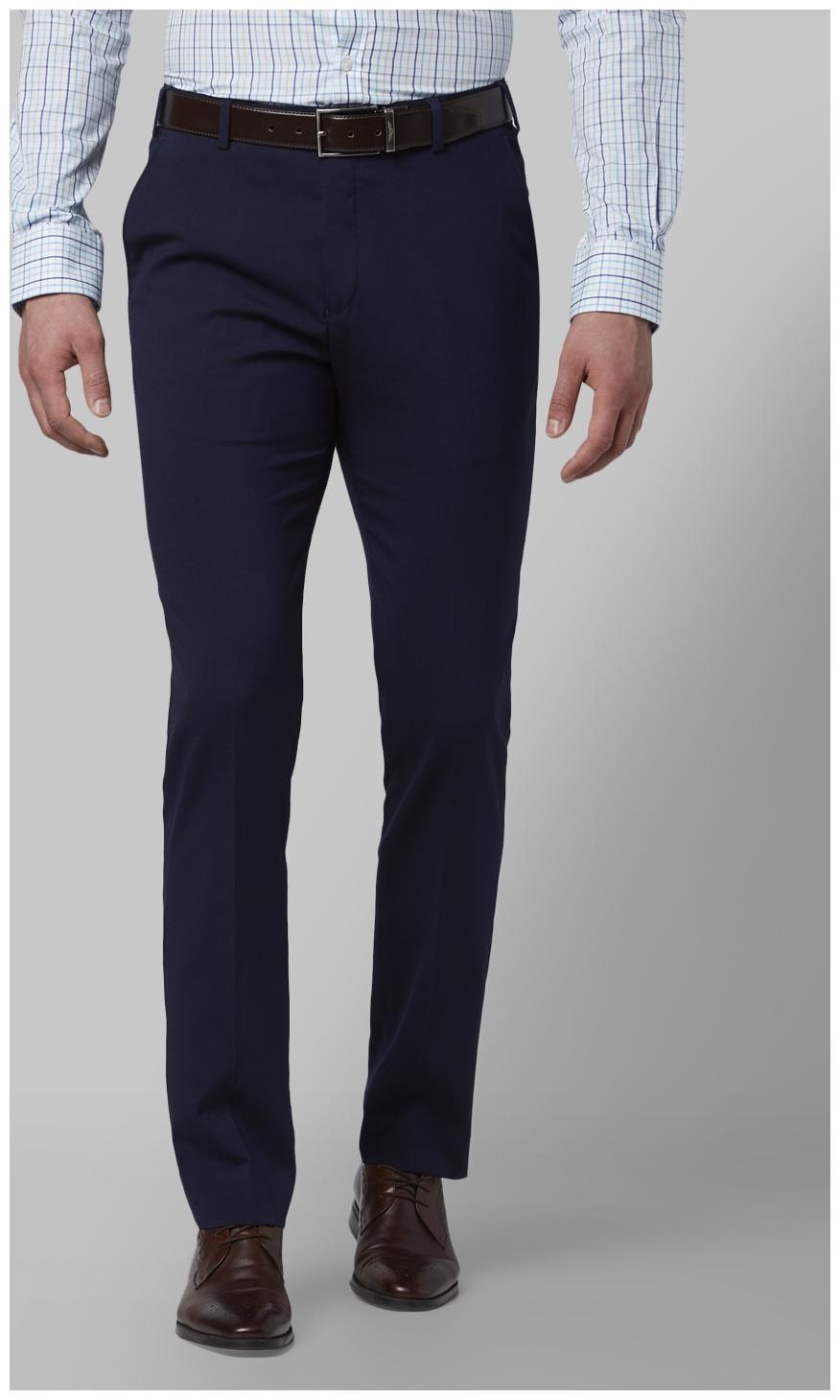 

Park Avenue Men Solid Slim Fit Formal Trouser - Blue