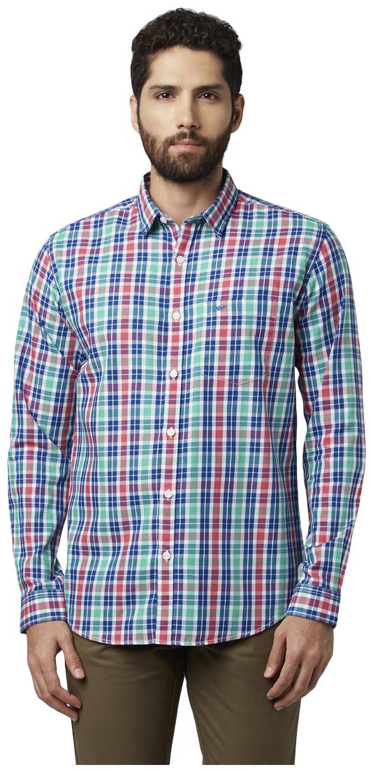 

Park Avenue Men Red Vertical Stripes Slim Fit Casual Shirt