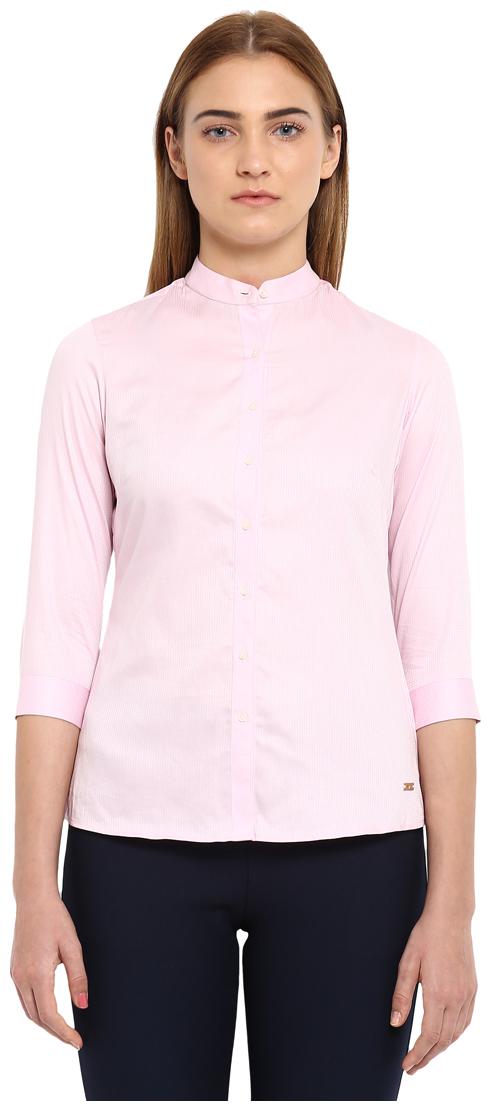 

Park Avenue Women Pink Solid Regular Fit Shirt