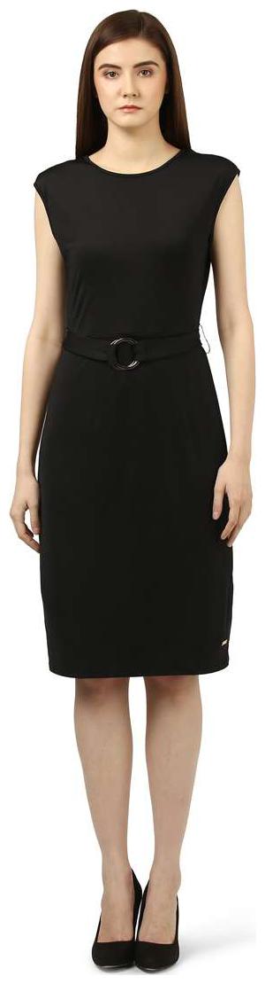 

Park Avenue Black Solid Assymetric dress