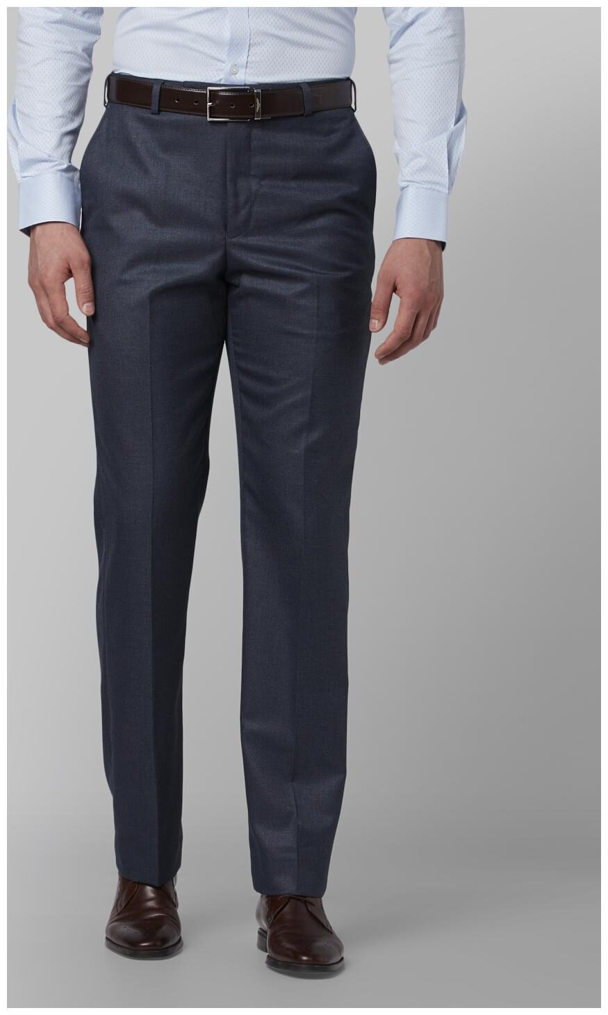 

Park Avenue Men Solid Regular Fit Formal Trouser - Blue