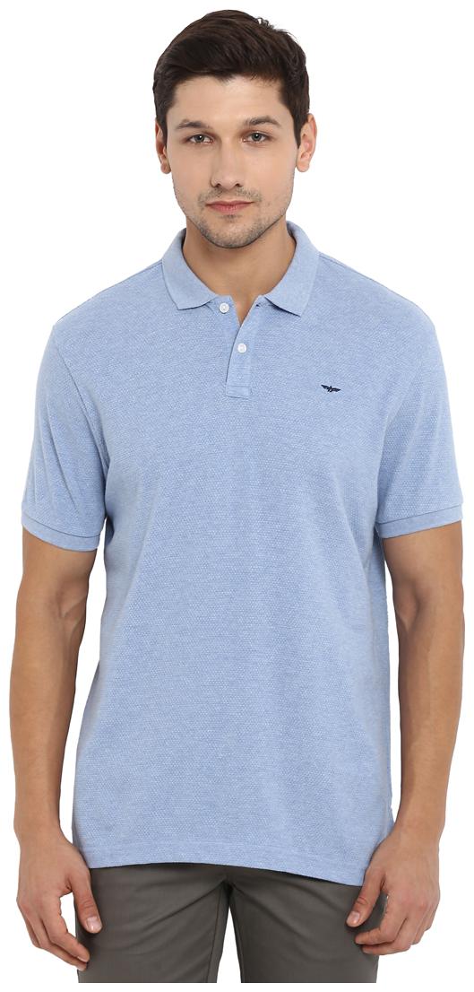 

Park Avenue Men Blue Regular fit Cotton Polo collar T-Shirt - Pack Of 1