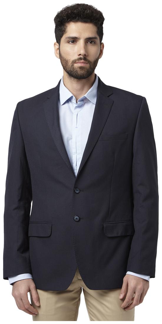 

Park Avenue Men Blue Solid Regular fit Single Breasted Blazer