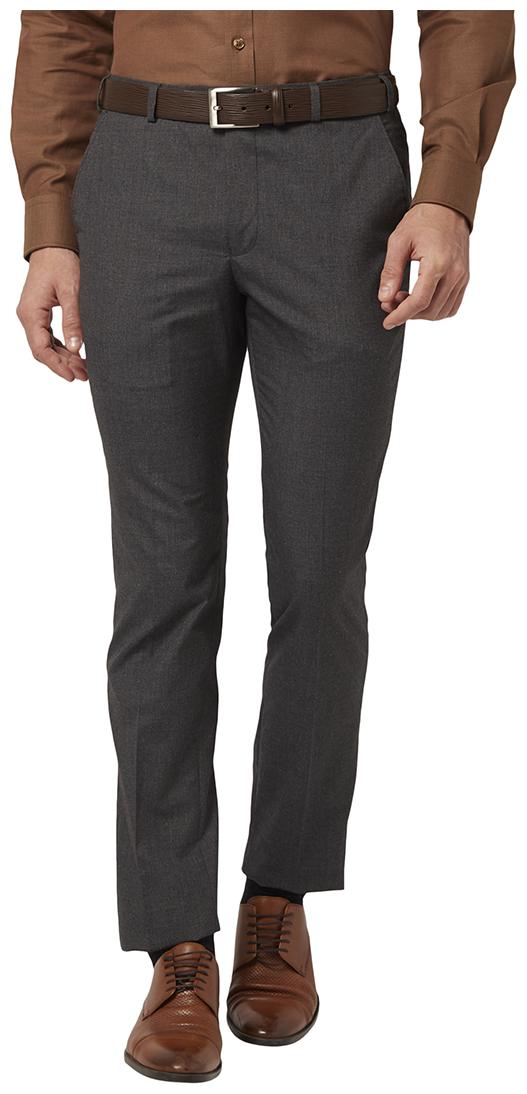 

Park Avenue Men Solid Slim Fit Formal Trouser - Grey