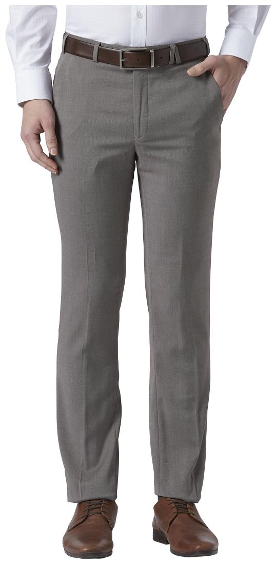 

Park Avenue Men Solid Slim Fit Formal Trouser - Grey