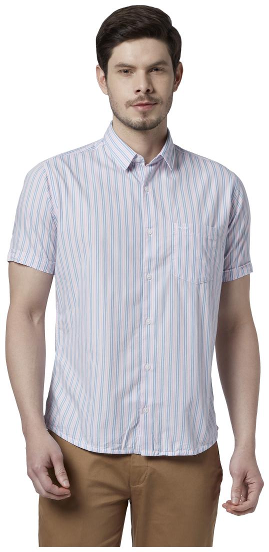 

Park Avenue Men Red Vertical Stripes Slim Fit Casual Shirt