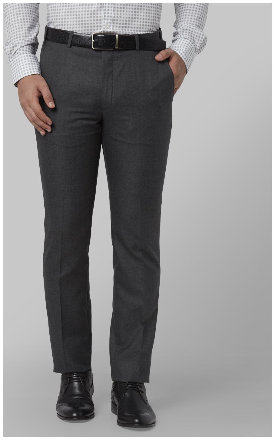 

Park Avenue Men Solid Slim Fit Formal Trouser - Grey