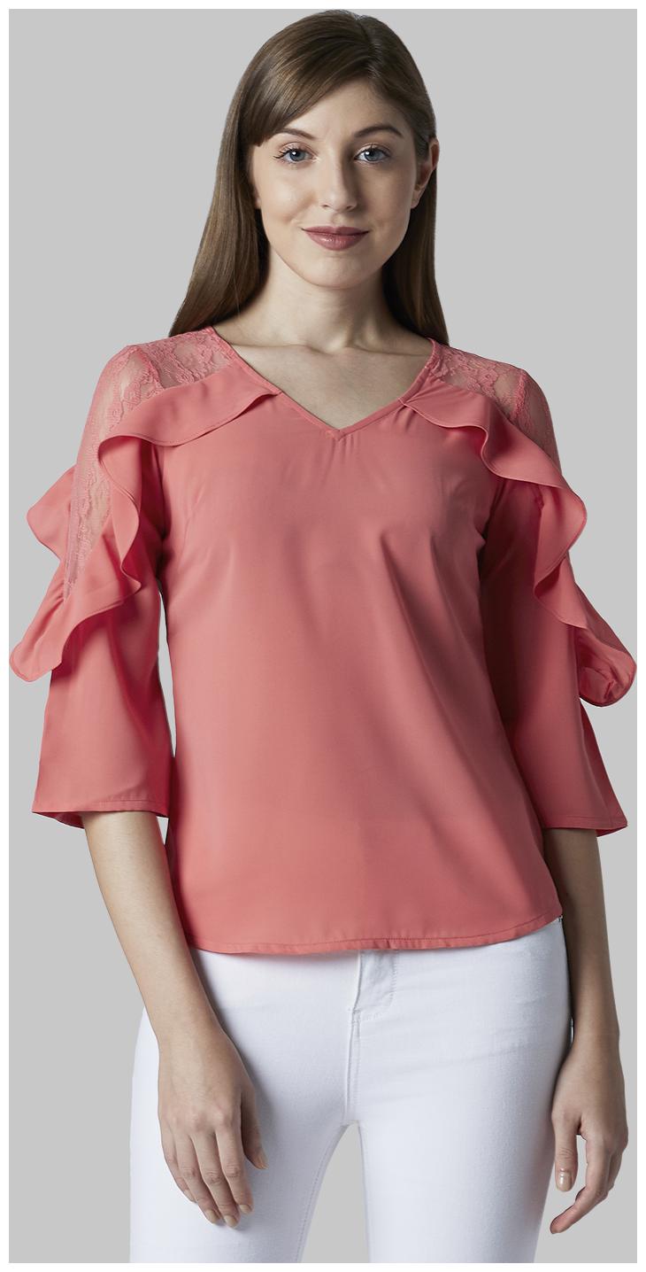 

Park Avenue Women Solid Regular top - Pink