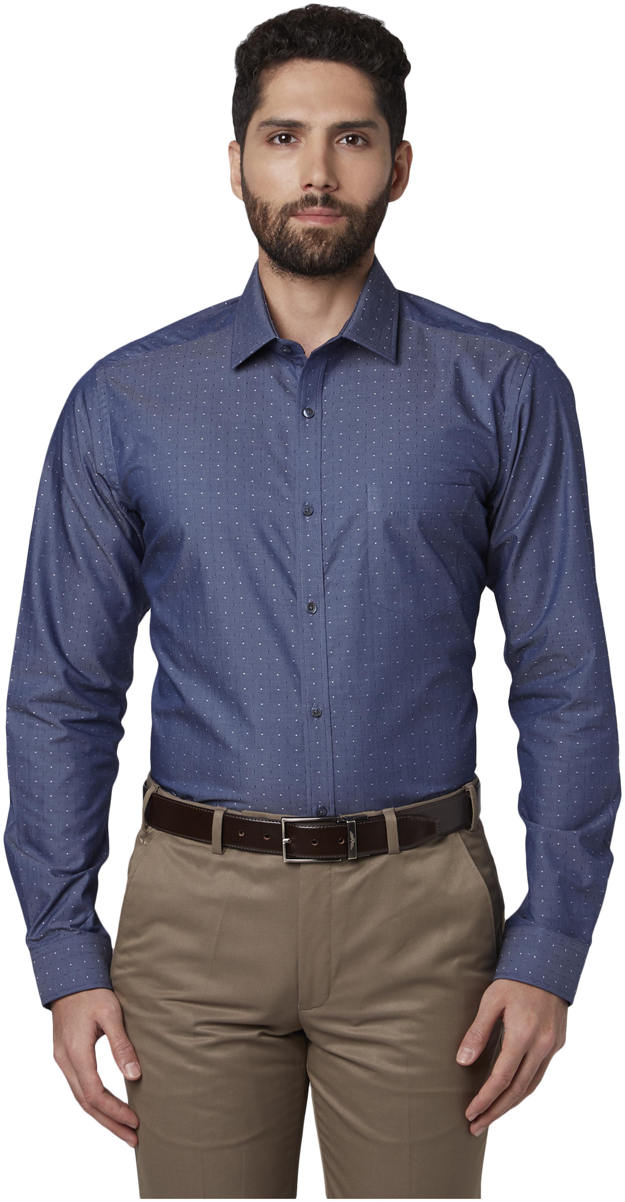 

Park Avenue Men Regular fit Formal Shirt - Blue