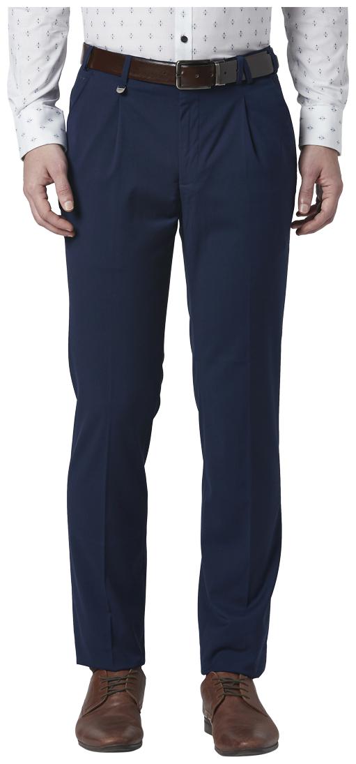 

Park Avenue Men Solid Slim Fit Formal Trouser - Blue