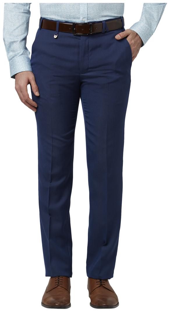 

Park Avenue Men Solid Slim Fit Formal Trouser - Blue