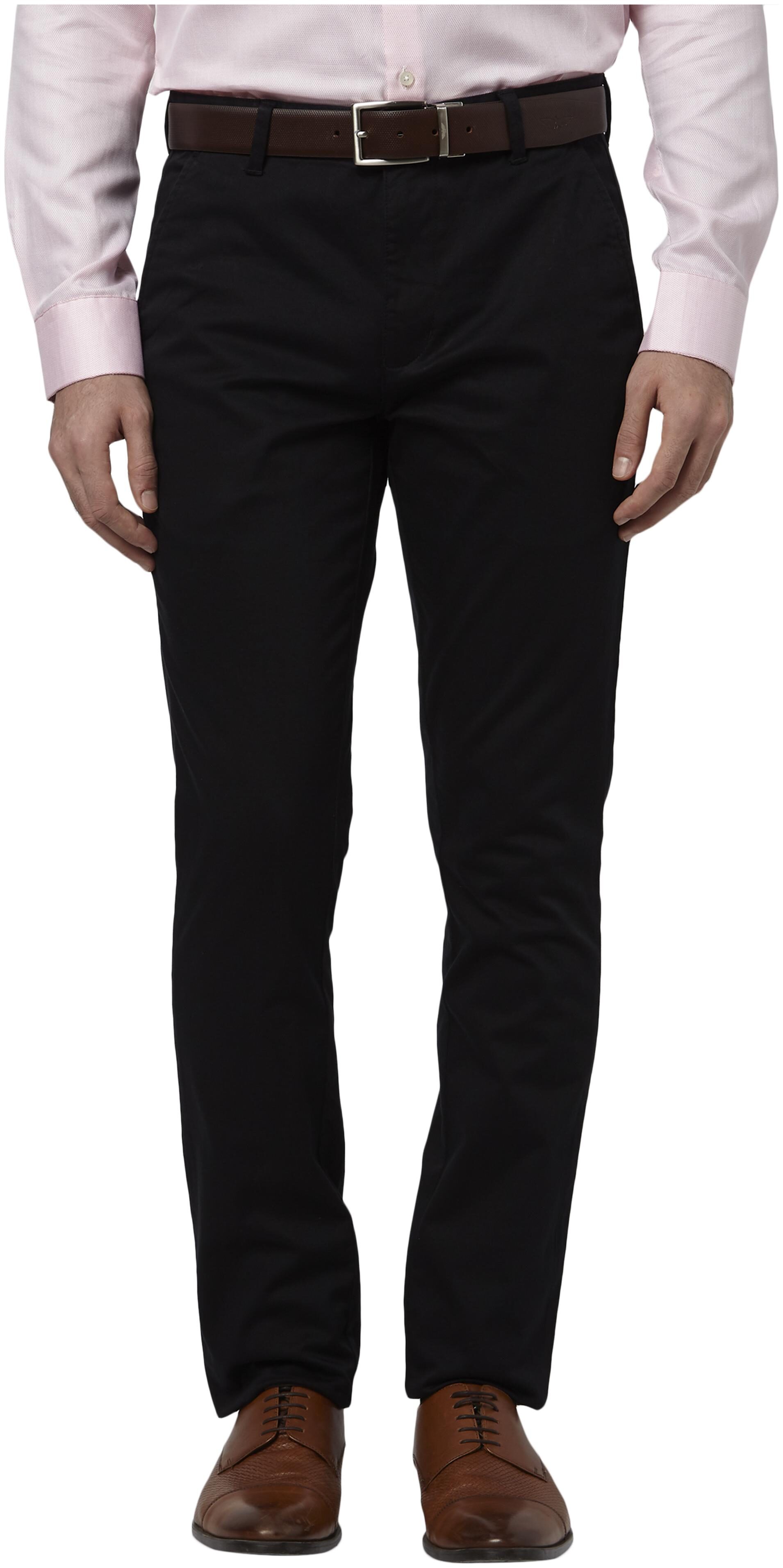 

Park Avenue Men Black Solid Regular fit Regular trousers