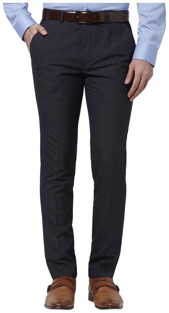 

Park Avenue Men Solid Regular Fit Formal Trouser - Blue