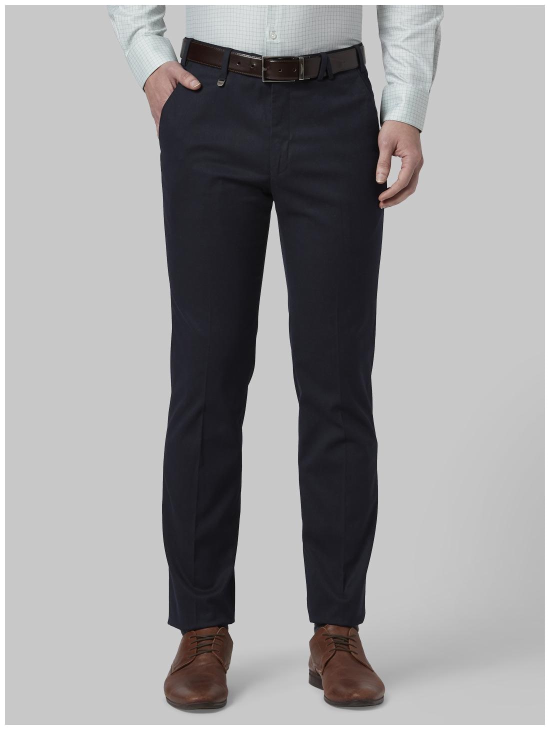 

Park Avenue Men Solid Slim Fit Formal Trouser - Blue