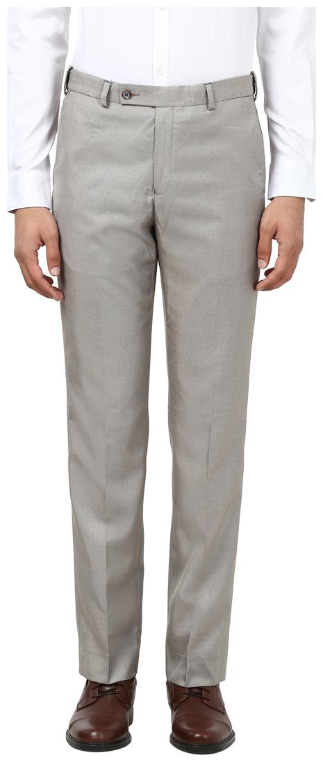 Buy Park Avenue Men Solid Slim Fit Formal Trouser - Grey Online at Low ...