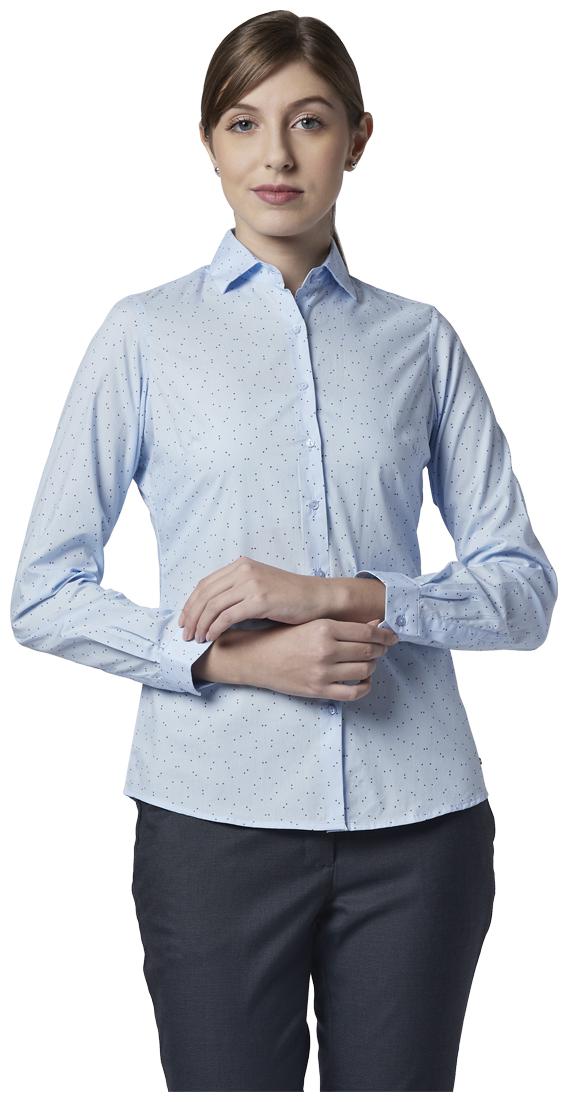 

Park Avenue Women Blue Printed Regular Fit Shirt