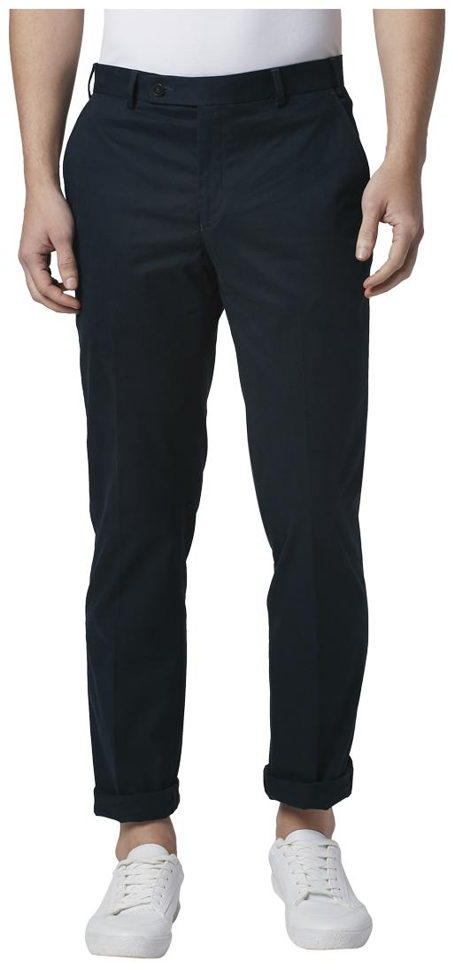 

Park Avenue Men Blue Solid Regular fit Regular trousers